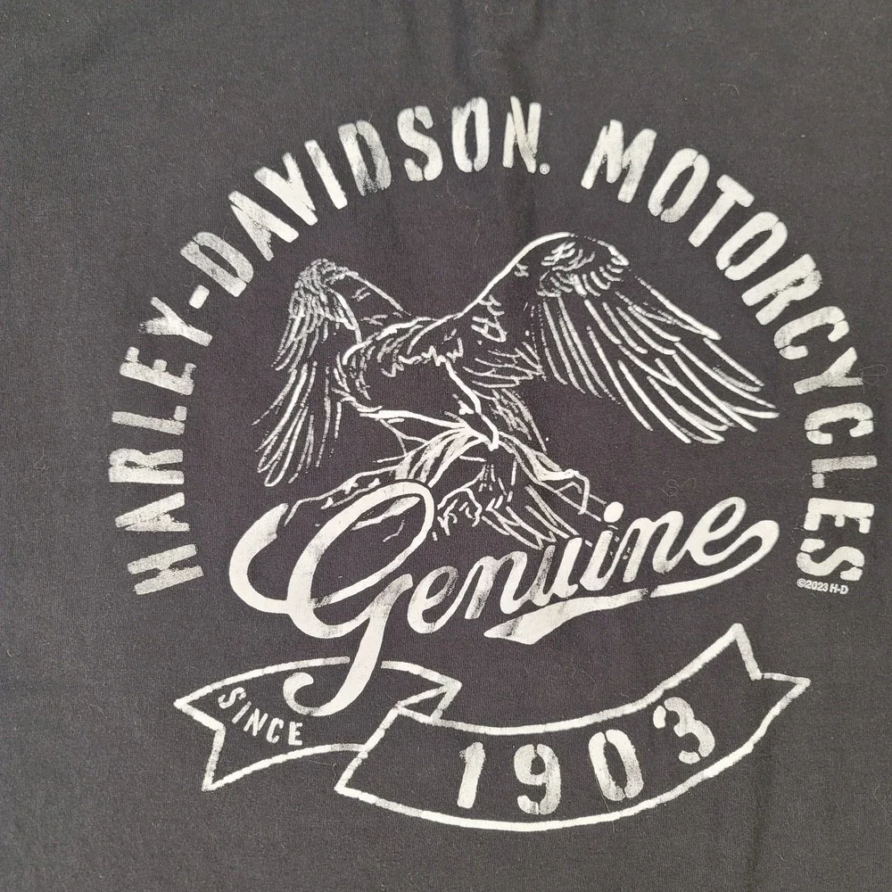 Harley‎ Davidson Richmond VA Eagle Graphic T Shirt Black Biker Motorcycle USA M?